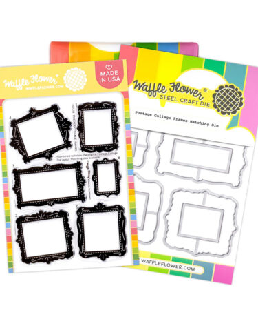 WAFFLE FLOWER - Postage Collage Frames Combo