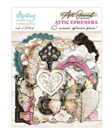 MINTAY PAPERS -COLLEZIONE ART JOURNAL- Art Journal Ephemera Pack - Attic, 65 pcs