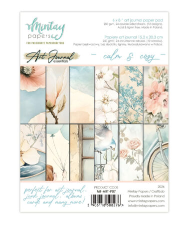 MINTAY PAPERS -COLLEZIONE ART JOURNAL- 6 x 8 Art Journal Paper Pad - Calm & Cozy