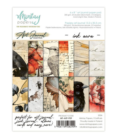 MINTAY PAPERS - COLLEZIONE ART JOURNAL-6 x 8 Art Journal Paper Pad - Ink Aura