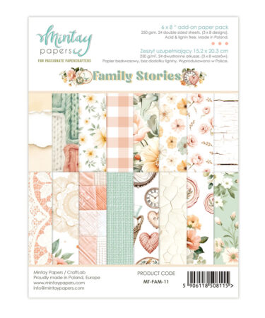 MINTAY PAPERS - Collezione Family Stories - 6 x 8 Add-On Paper Pad