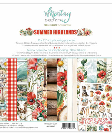MINTAY PAPERS  Collezione Summer Highlands- 12 x 12 Paper Set