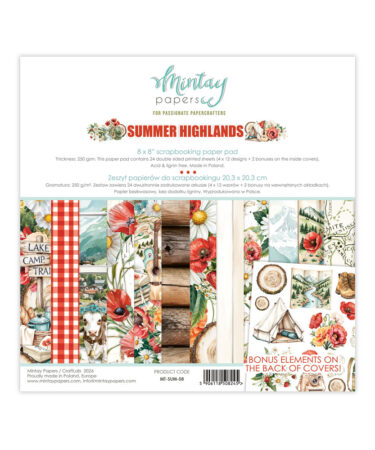 MINTAY PAPERS - Collezione Summer Highlands 8 x 8  Paper Pad