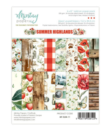 MINTAY PAPERS - Collezione Summer Highlands 6 x 8 Add-On Paper Pad