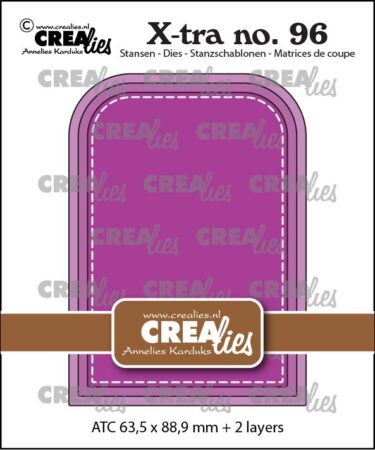 X-tra dies no. 96, ATC Arch rounded corners with stitch