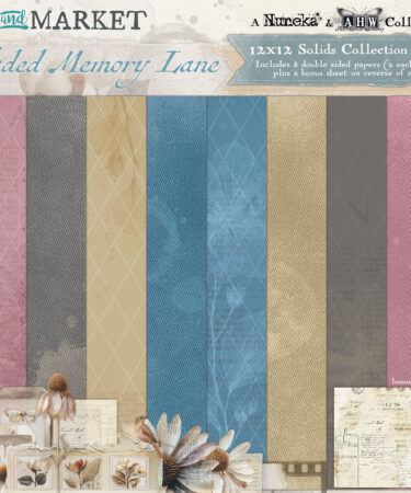 49 and Market -Collezione Faded Memory Lane - 12 x12 Solids Collection Pack