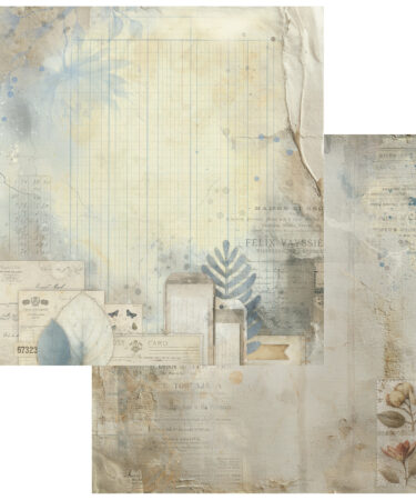 49 AND MARKET - Collezione Faded Memory Lane Cardstock 12"X12" - Collected Ephemera(IN ARRIVO)