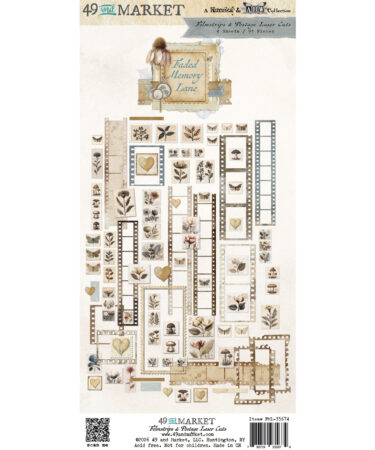49 and Market -Collezione Faded Memory Lane Laser Cut Filmstrips and Postage