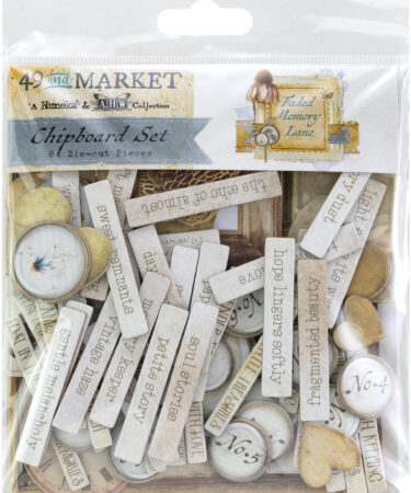 49 and Market -Collezione Faded Memory Lane Chipboard Set