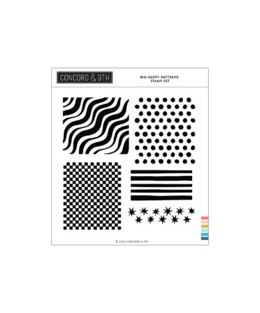 Concord & 9th – Big Happy Patterns Stamp Set (6 x 6)