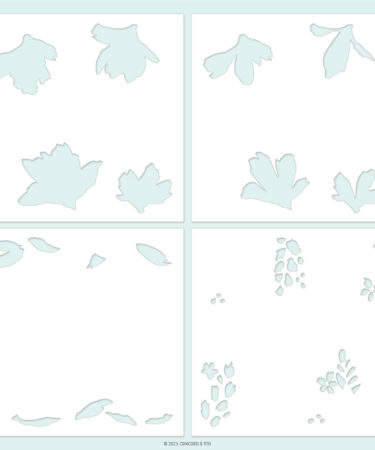 Concord & 9th – Garden's Edge Stencil Pack (4 qty; 6 x 6)