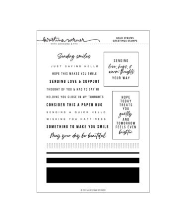 Concord & 9th – Kristina Werner -  Bold Stripes Greetings Stamps (6 x 8)
