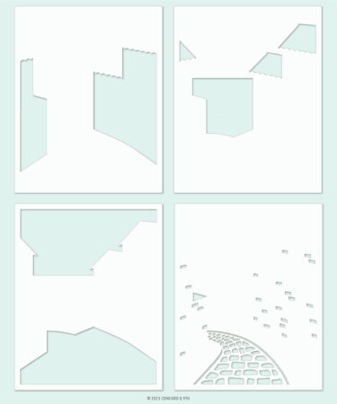 Concord & 9th – Seaside Stencil Pack (4 qty; 4.75 x 6)