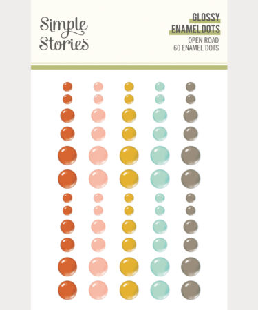 SIMPLE STORIES - Collezione Open Road - Glossy Enamel Dots
