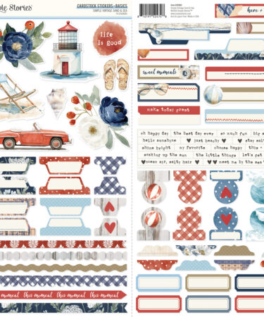 SIMPLE STORIES - Collezione Simple Vintage Sand & Sea  - Cardstock Stickers Basics