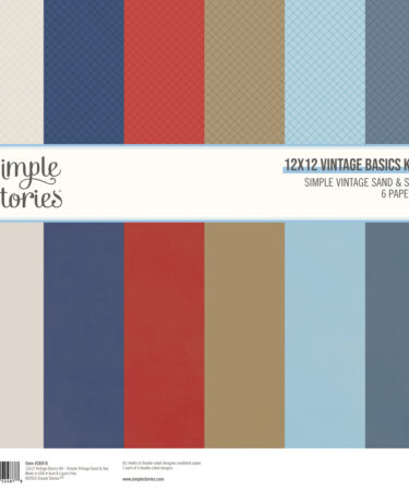 SIMPLE STORIES - Collezione Simple Vintage Sand & Sea - 12x12 Vintage Basics Kit