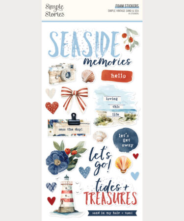 SIMPLE STORIES - Collezione Simple Vintage Sand & Sea - Foam Stickers