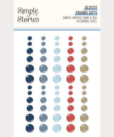 SIMPLE STORIES - Collezione Simple Vintage Sand & Sea - Glossy Enamel Dots