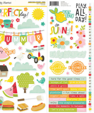 SIMPLE STORIES - Collezione Sweet Summertime - Cardstock Stickers Icons