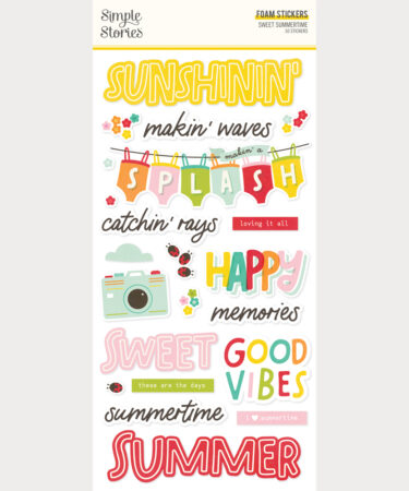 SIMPLE STORIES - Collezione Sweet Summertime - Foam Stickers