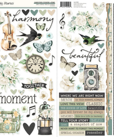 SIMPLE STORIES - Collezione Simple Vintage Timeless Harmony  - Cardstock Stickers Icons