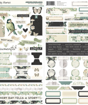 SIMPLE STORIES - Collezione Simple Vintage Timeless Harmony  - Cardstock Stickers Basics