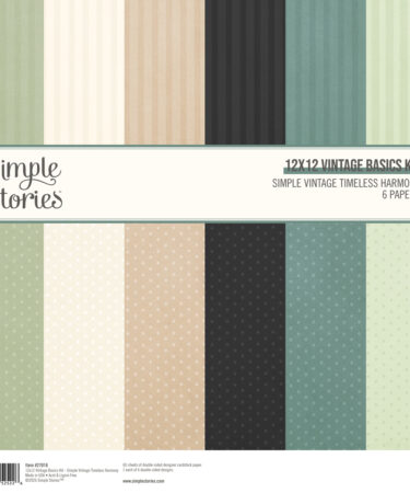 SIMPLE STORIES - Collezione Simple Vintage Timeless Harmony - 12x12 Vintage Basics Kit
