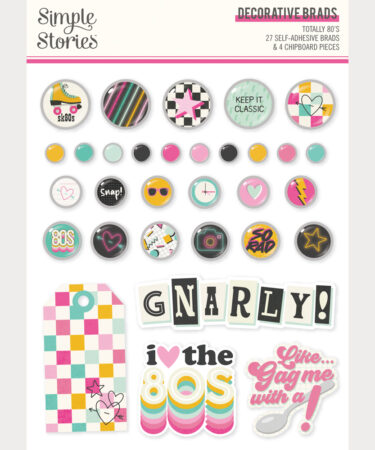 SIMPLE STORIES - Collezione Totally 80's - Decorative Brads