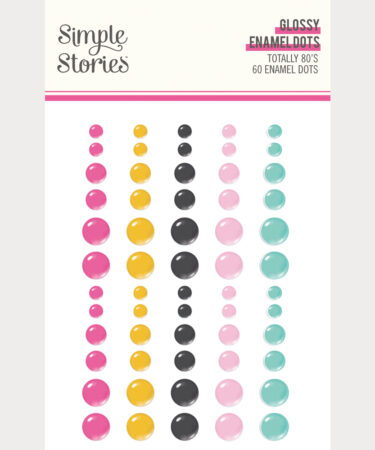 SIMPLE STORIES - Collezione Totally 80's - Glossy Enamel Dots