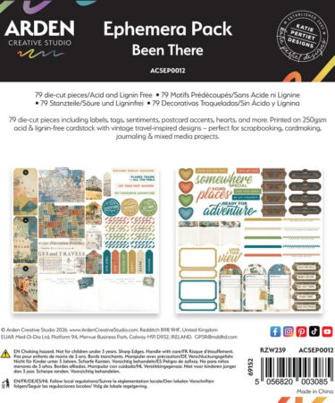 Arden Creative Studio COLLEZIONE BEEN THERE Been There Ephemera Pack (79pcs)
