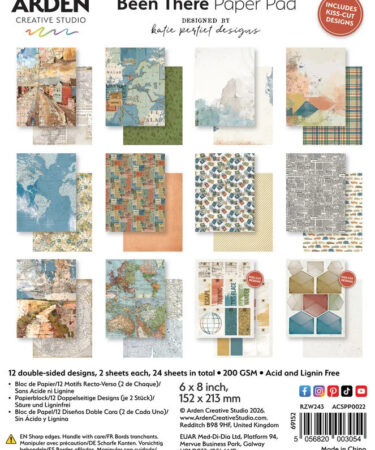 Arden Creative Studio COLLEZIONE BEEN THERE Been There 6x8 Inch Paper Pad