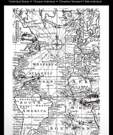 Arden Creative Studio COLLEZIONE BEEN THERE Maker Series 4x6 Inch Background Stamp Set World Traveler