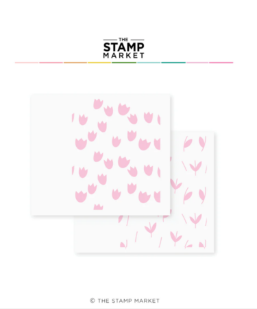 THE STAMP MARKET - TULIP TIME STENCIL