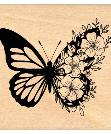 Florilèges Design - COLLEZIONE MURMURES - Tampon bois PAPILLON DU PRINTEMPS