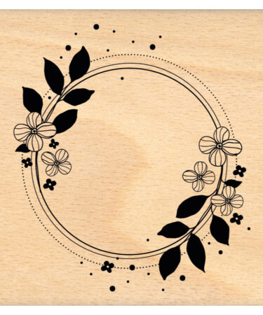 Florilèges Design - COLLEZIONE MURMURES - Tampon bois CERCLES FLEURIS