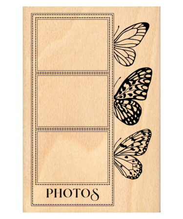 Florilèges Design - COLLEZIONE MURMURES - Tampon bois PHOTOS ET PAPILLONS