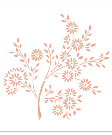 Florilèges Design - COLLEZIONE MURMURES - Pochoir 15 x 15 cm BRANCHE FLEURIE