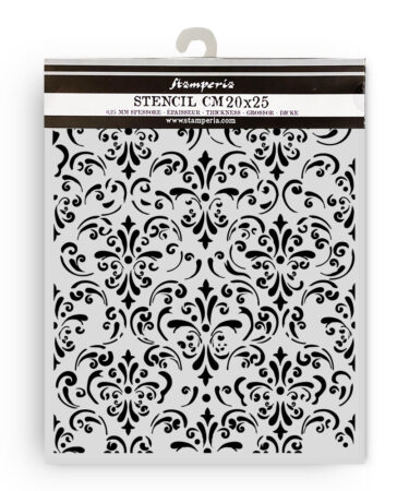 STAMPERIA  - Collezione Gardens of Time -  Cut laser stencil for Art and Craft cm 20X25 - Gardens of Time wallpaper