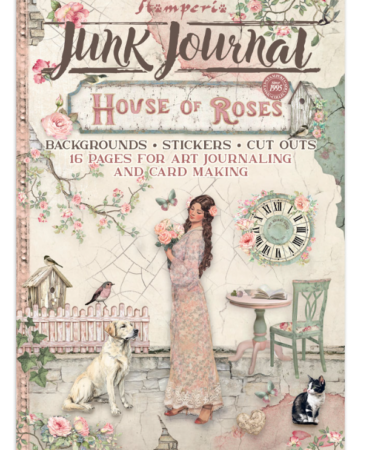 STAMPERIA -  Collezione House of Roses -    Printed Art Junk journal: stickers, cut-outs, backgrounds for Art and Craft