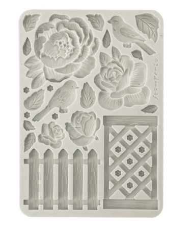 STAMPERIA -  Collezione House of Roses -    Silicon muold A5 - House of Roses Fence