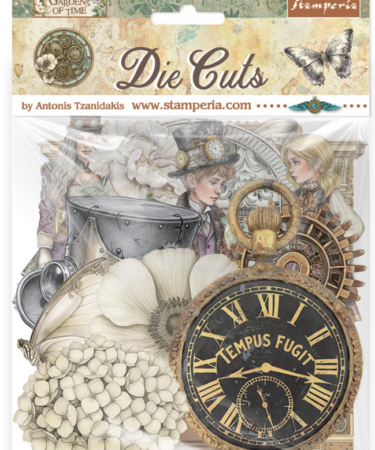 STAMPERIA  - Collezione Gardens of Time - Printed decorative Die cuts for Art and Craft