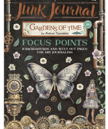 STAMPERIA  - Collezione Gardens of Time -  Printed Art Junk Journal Focus Points for Art and Craft A5