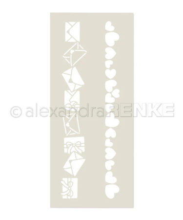 ALEXANDRA RENKE - Stencil 'Musterstreifen - Liebesbriefe'
