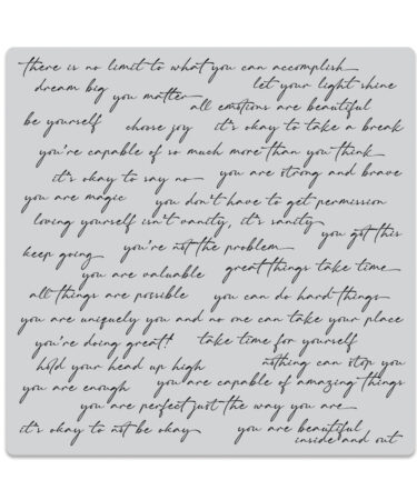 Hero Arts Positive Script Bold Prints Cling Rubber Stamp