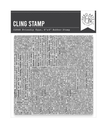 Hero Arts Friendly Type Cling Stamp
