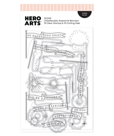 Hero Arts Unbelievably Awesome Banners Stamp & Cut