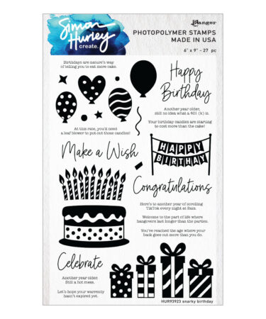 Ranger Snarky Birthday Clear Stamp Set by Simon Hurley create