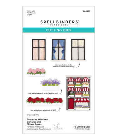 SPELLBINDERS - Collezione Everyday Windows, Curtains and Flower Boxes Etched Dies by Yana Smakula