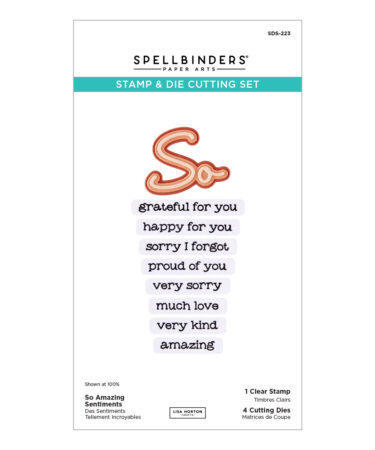 SPELLBINDERS - So Amazing Sentiments Clear Stamp & Die Set by Lisa Horton