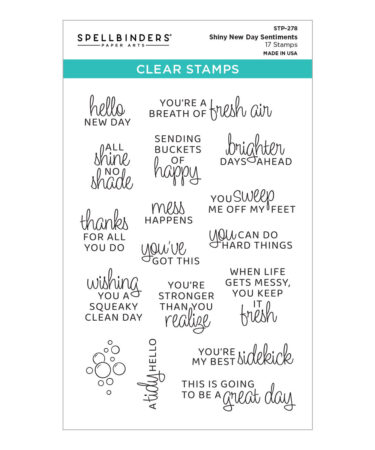 SPELLBINDERS - Shiny New Day Sentiments Clear Stamp Set